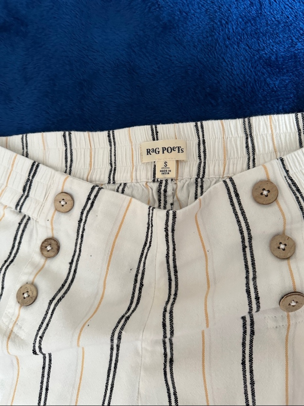 White Striped Casual Pants